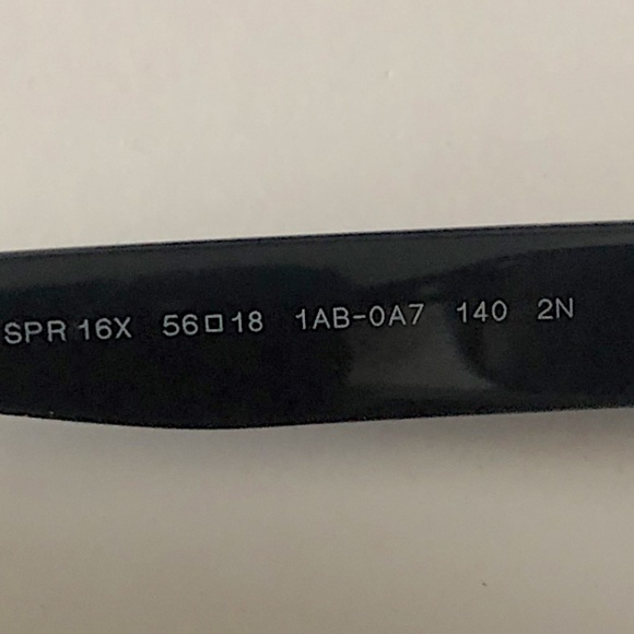 Prada PR 16XS 3890A7 Womens Cat-Eye Sunglasses Black 56mm - Picture 5 of 9